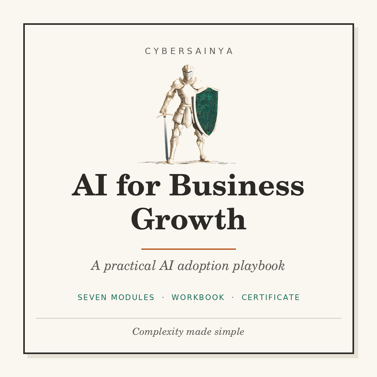 AI for Business Growth — a practical AI adoption playbook by CyberSainya
